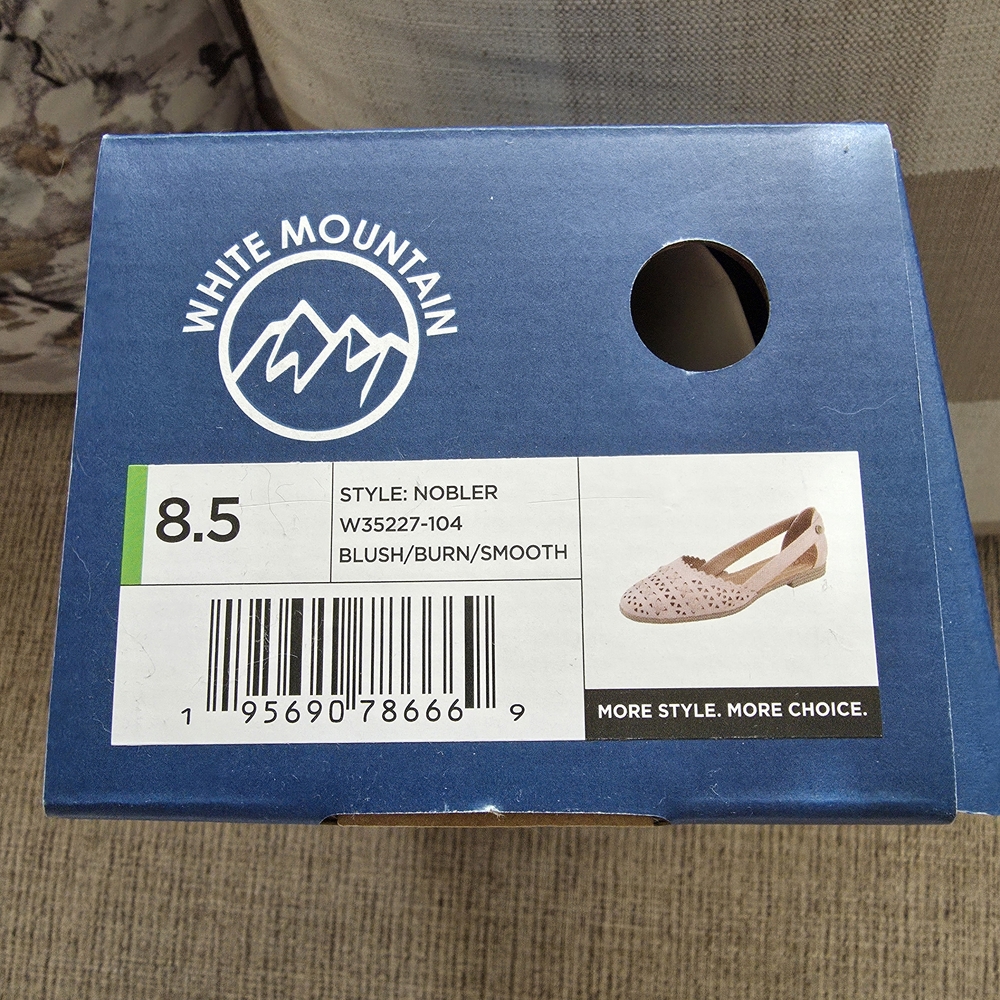 8.5 White Mountain Women's Blush Slingback Flats